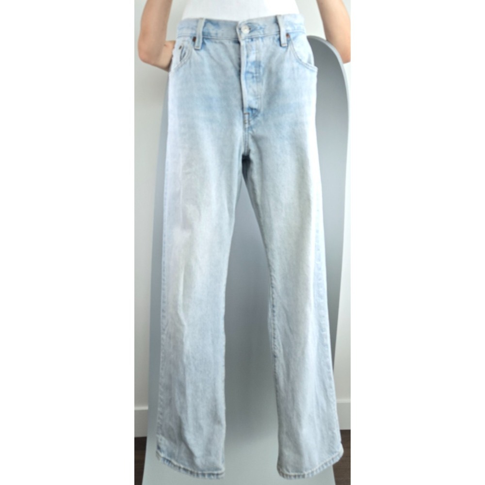Levis Premium San Fran Jeans 31x30 Button Fly Straight Wide Leg Light Wash Y2K